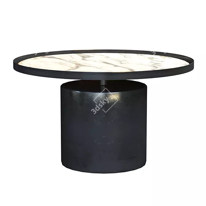 Loft-Style Coffee Table: Perfect for Living Room, Fireplace, or Library 3D model image 1
