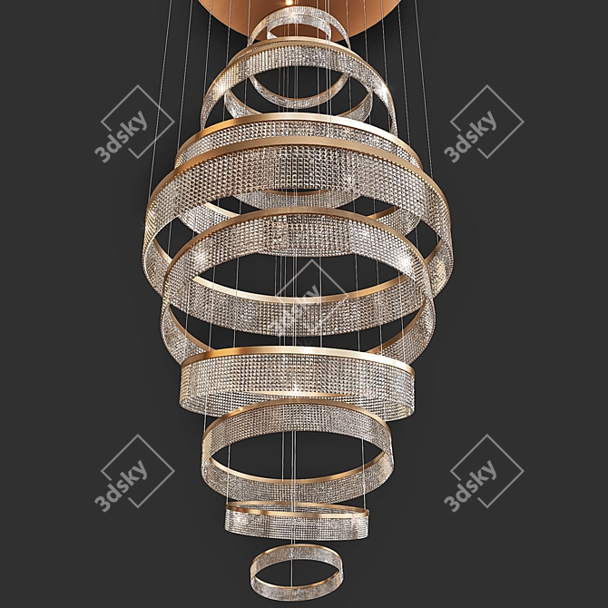 Elegant Swirl Bespoke Dining Set 3D model image 2