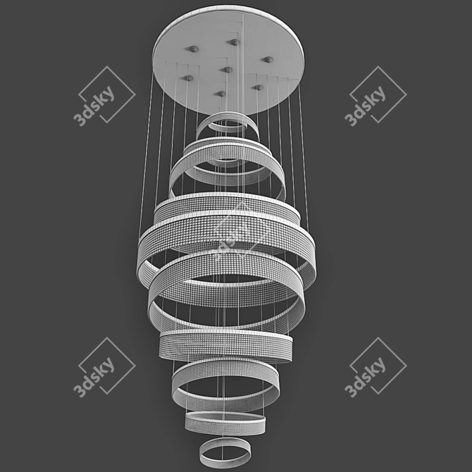 Elegant Swirl Bespoke Dining Set 3D model image 3