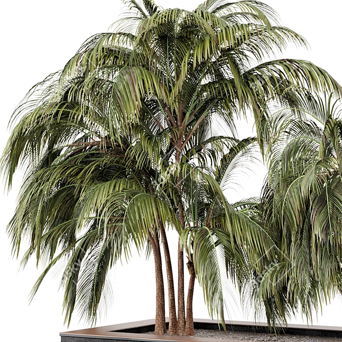 Backyard Oasis: Bush, Tree & Pool Set 3D model image 5