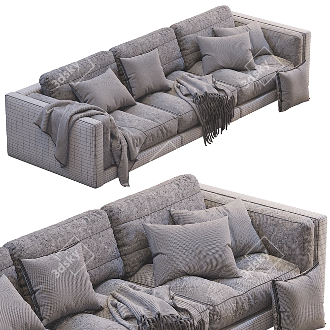 Flexform Lucien Sofa: Stylish & Versatile 3D model image 4