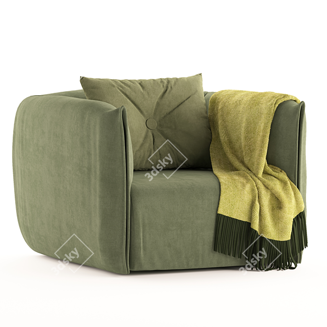 ErgoSeat: Stylish and Comfortable 3D model image 1