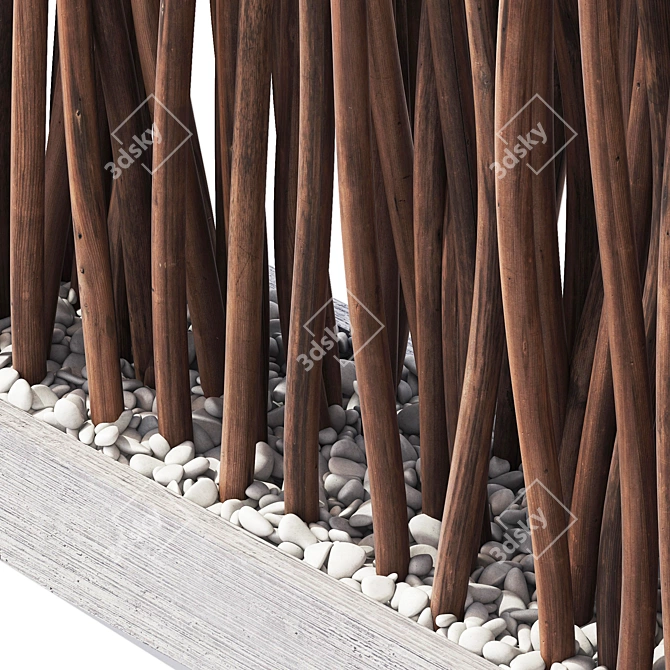 Thick Branch Screen: High-Quality 3D Model 3D model image 2