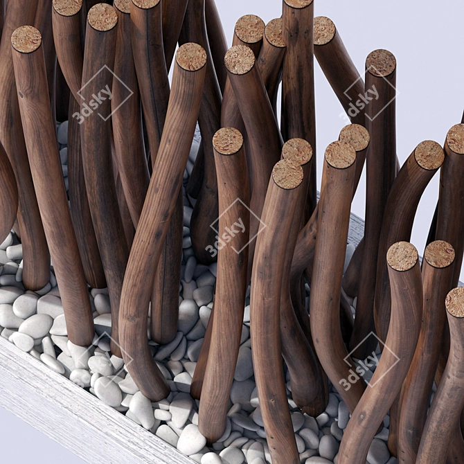 Thick Branch Screen: High-Quality 3D Model 3D model image 3