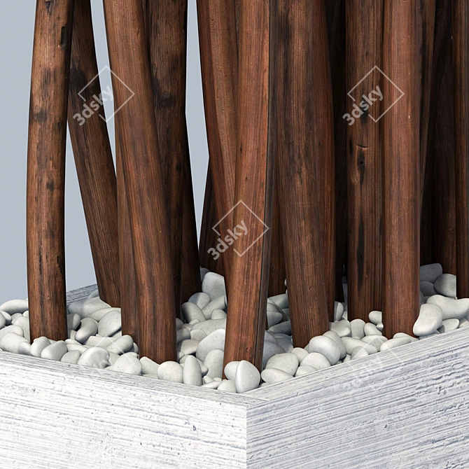 Thick Branch Screen: High-Quality 3D Model 3D model image 4