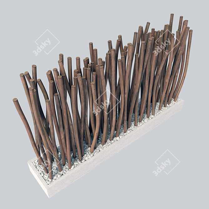 Thick Branch Screen: High-Quality 3D Model 3D model image 5