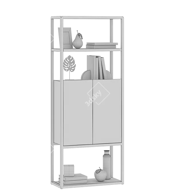 Garda Decor Space Shelving Unit 3D model image 4