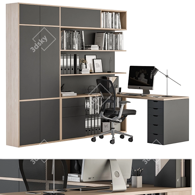 Modern Office Employee Set 35 3D model image 1