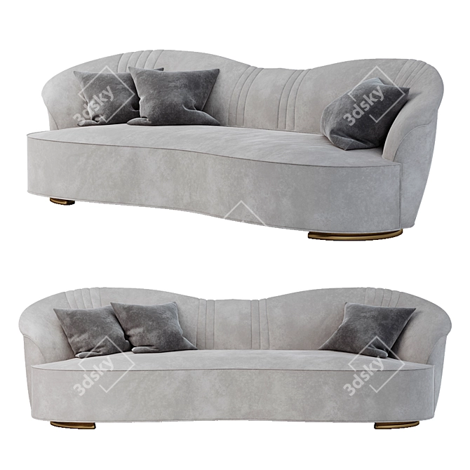 Pearl Elegance Sofa 3D model image 1