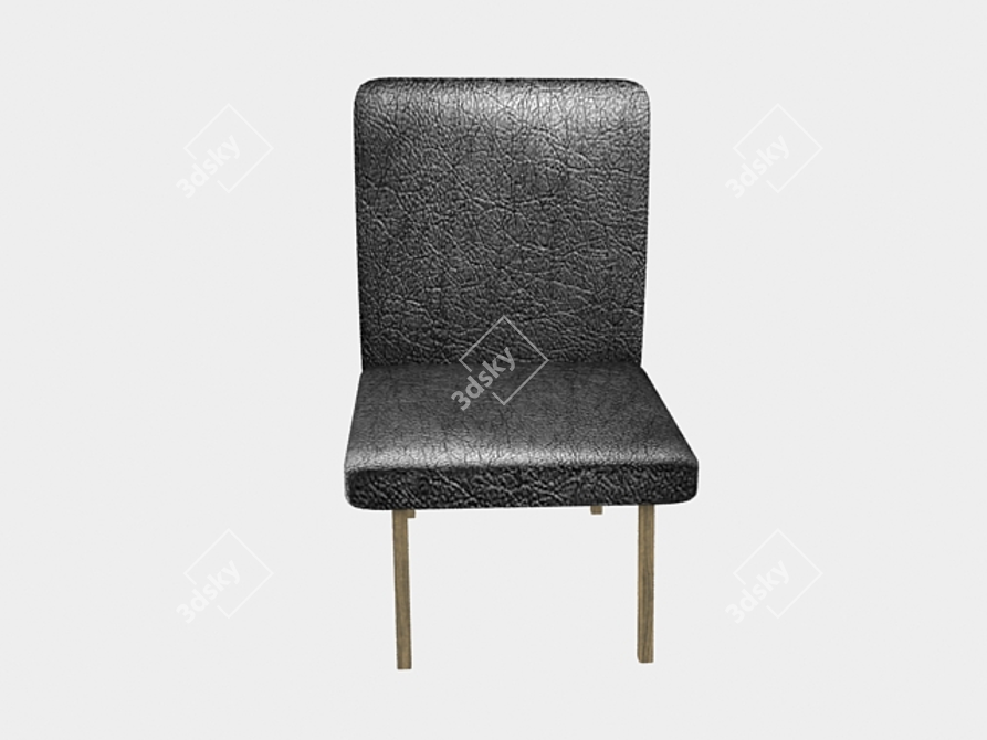 Luxury Leather Armchair - Elegant and Comfortable 3D model image 2