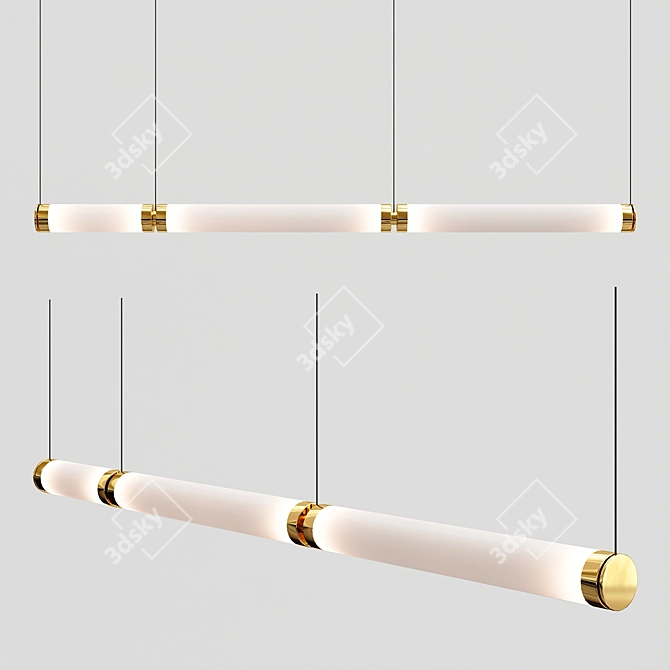 Elegant Luna Chandelier 3D model image 1