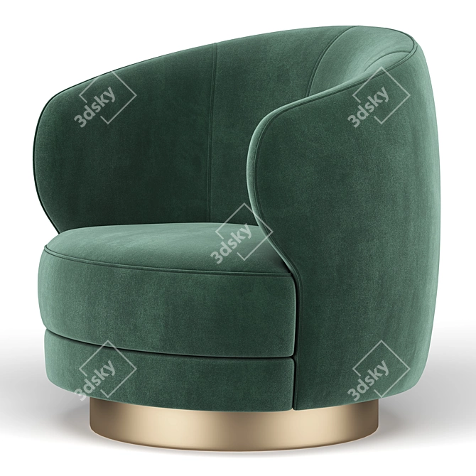 Cathrine Modern Armchair 3D model image 4