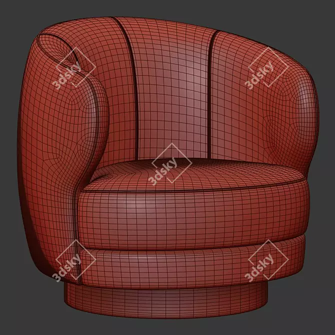 Cathrine Modern Armchair 3D model image 5