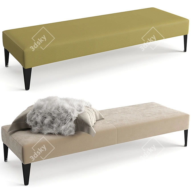 Elegant B&B Italia Bench - Filemone 3D model image 1