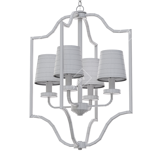  Angular Lantern: Sleek and Stylish Light Fixture 3D model image 2