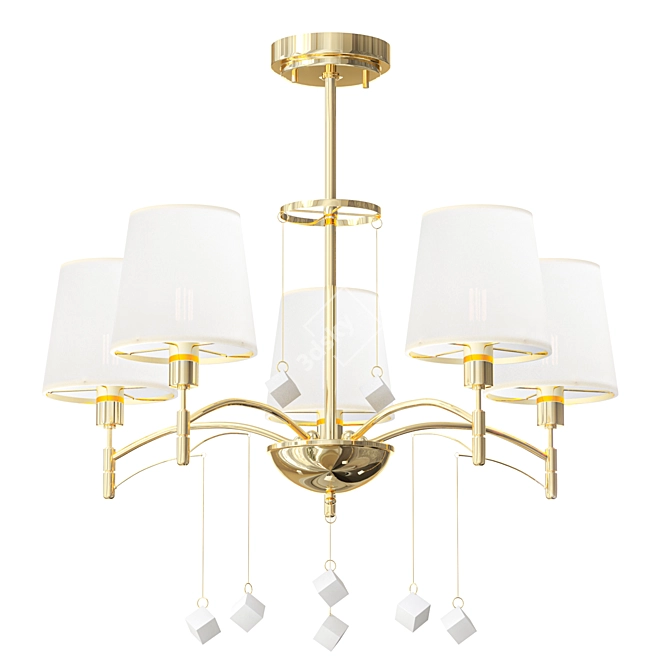 Modern Crystal Chandelier: GVENET 3D model image 1