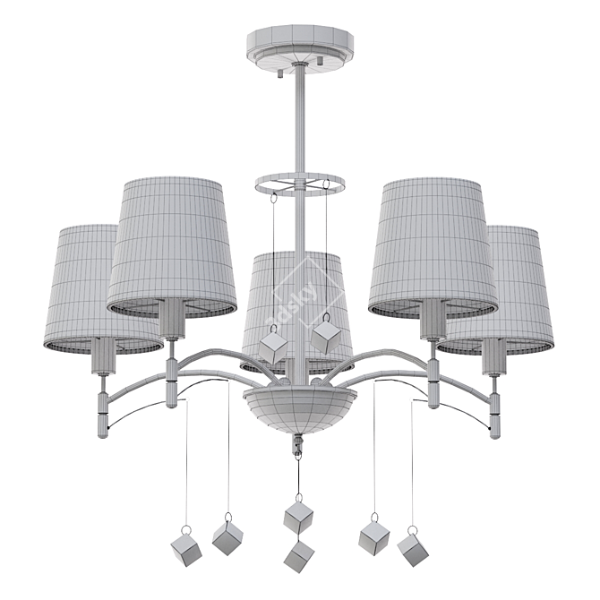 Modern Crystal Chandelier: GVENET 3D model image 2