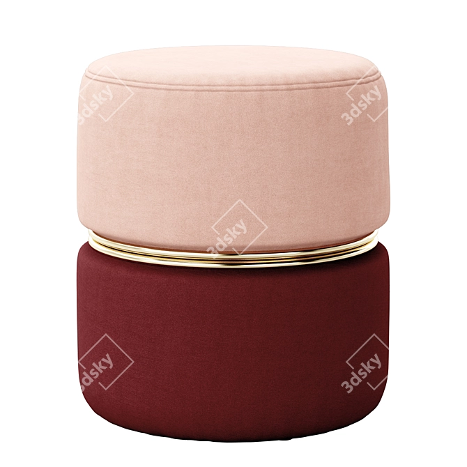 Dutch Furniture Red Pink Stool 3D model image 2