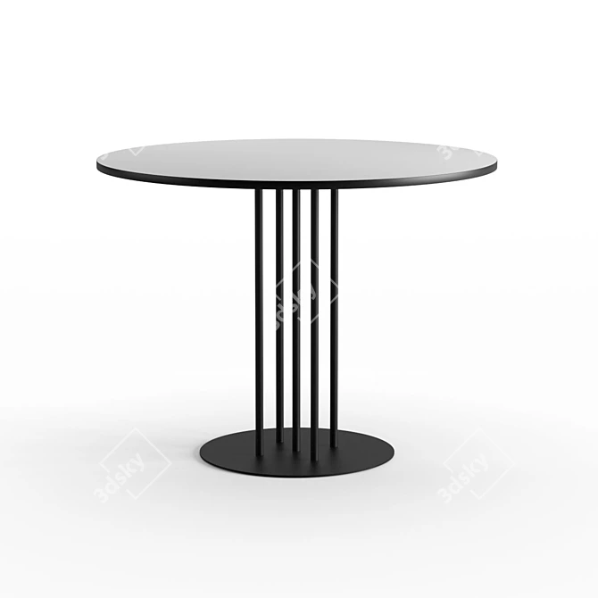 Sleek Airy Pipe Table 3D model image 1