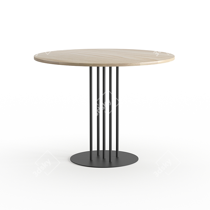 Sleek Airy Pipe Table 3D model image 2