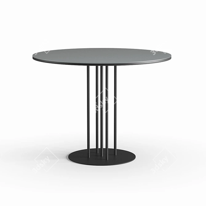 Sleek Airy Pipe Table 3D model image 4