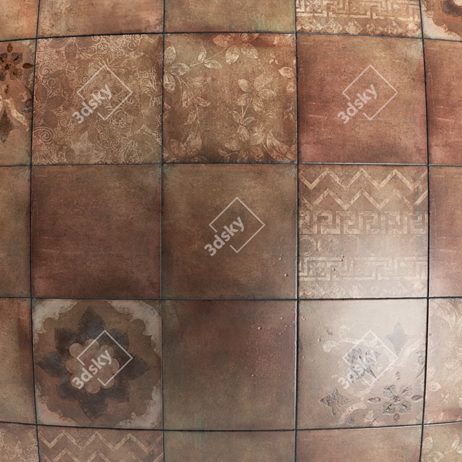 Casa Mila Stone Tile Collection: Textured, Seamless, 4k 3D model image 2