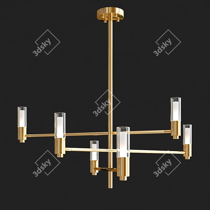 Modern LED Pendant Light: Level 3D model image 2