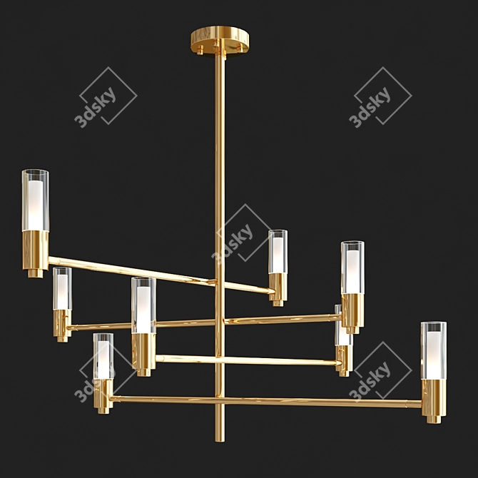 Modern LED Pendant Light: Level 3D model image 3