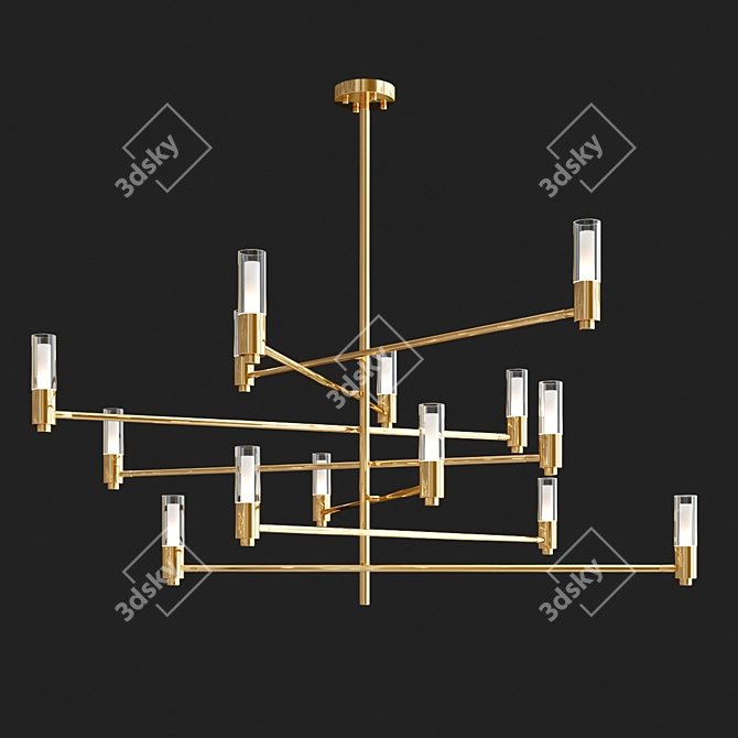 Modern LED Pendant Light: Level 3D model image 5