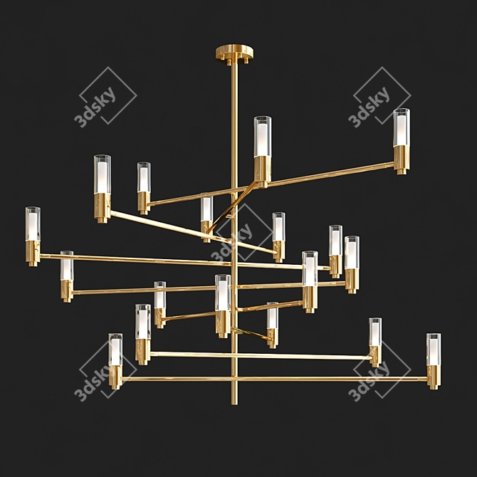 Modern LED Pendant Light: Level 3D model image 6