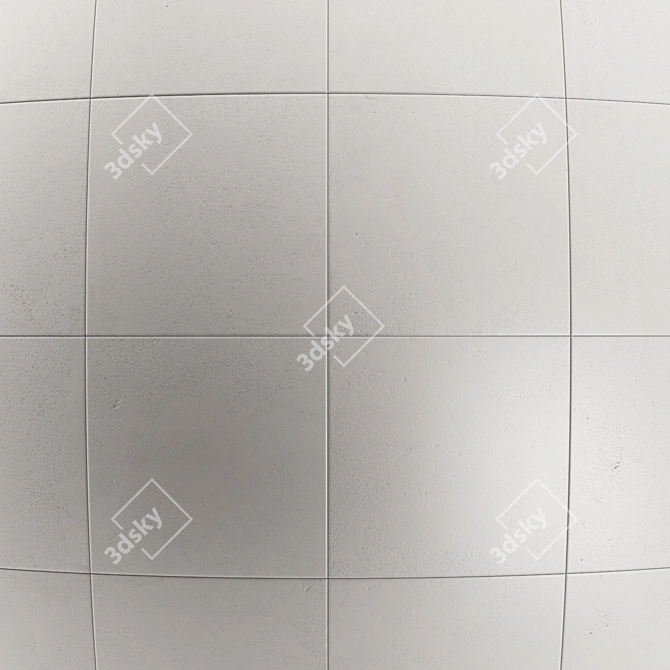 Planet Beige Concrete Tile: Seamless 4x4 Texture in Various Finishes 3D model image 2