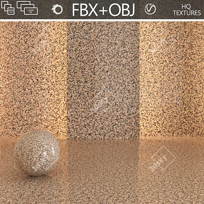 Premium Marble No. 2 - High-Quality 6K Textured Tiles 3D model image 1