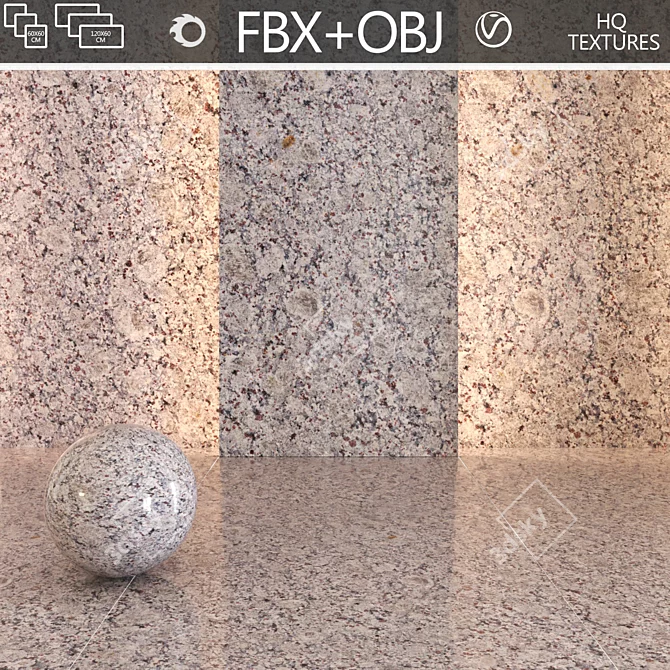 Luxury Marble Tiles - Elegant and High-Quality 3D model image 1