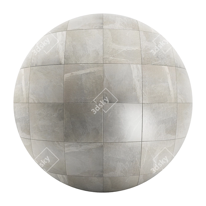 Magma Gray Stone Tile: PBR Textured, 4x4, 8 Different Textures 3D model image 1