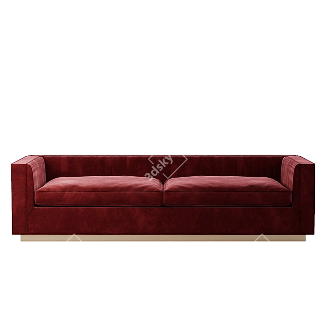 Luxury Manhattan Velvet Sofa 3D model image 3