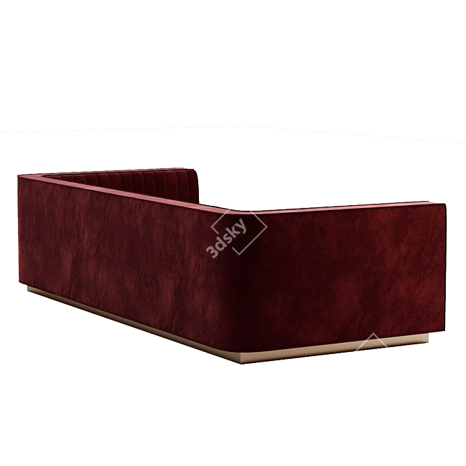 Luxury Manhattan Velvet Sofa 3D model image 4