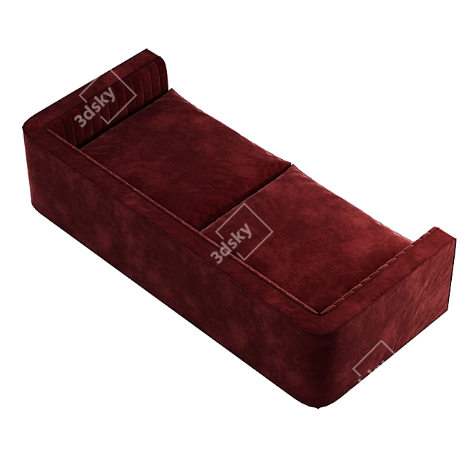 Luxury Manhattan Velvet Sofa 3D model image 6