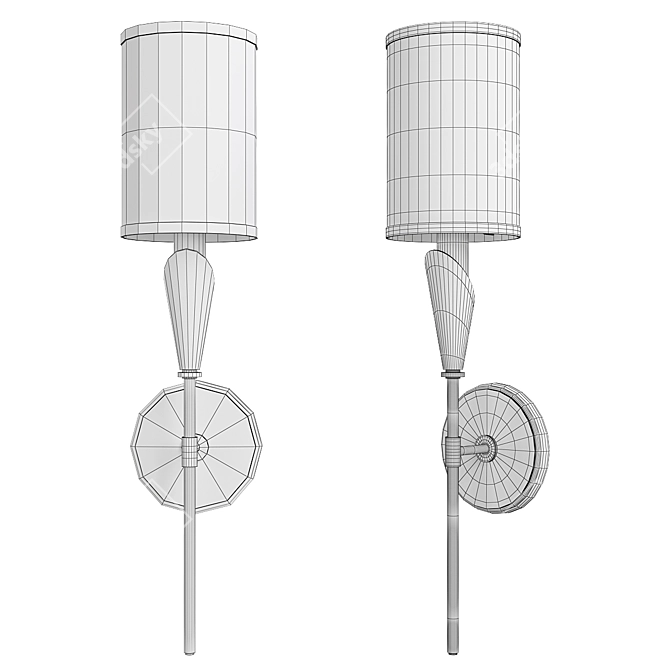 Tate Sconce: Elegant Illumination for Modern Spaces 3D model image 2