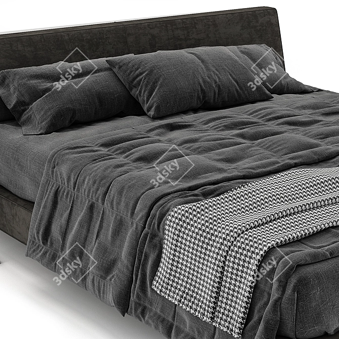 Luxury Minotti Spencer Bed 3D model image 4