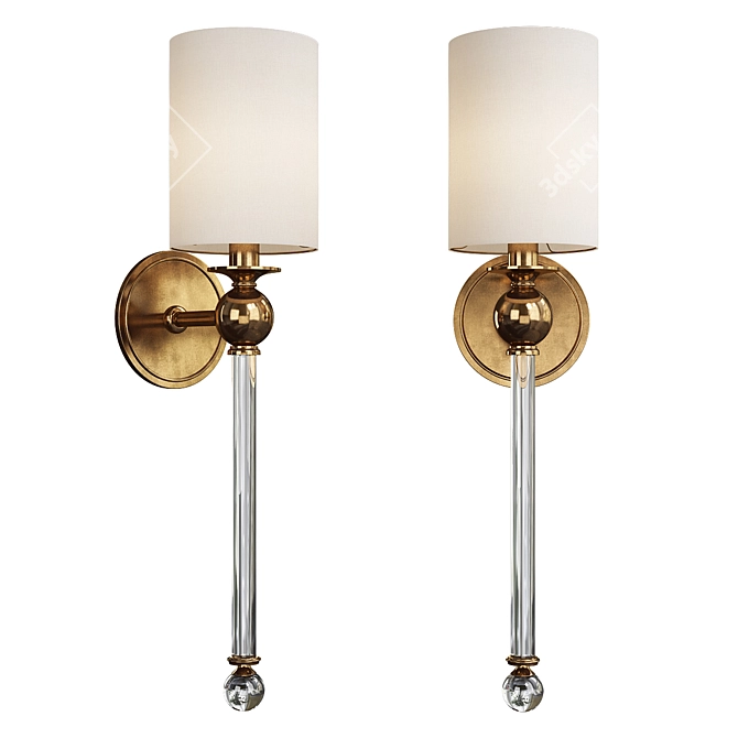 Elegant Gordon Sconce 3D model image 1