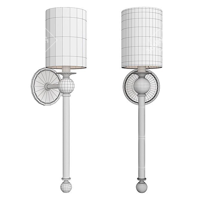 Elegant Gordon Sconce 3D model image 2