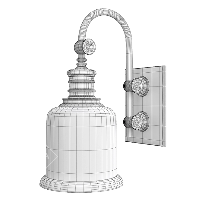 Keswick Sconce: Elegant Lighting Fixture 3D model image 2