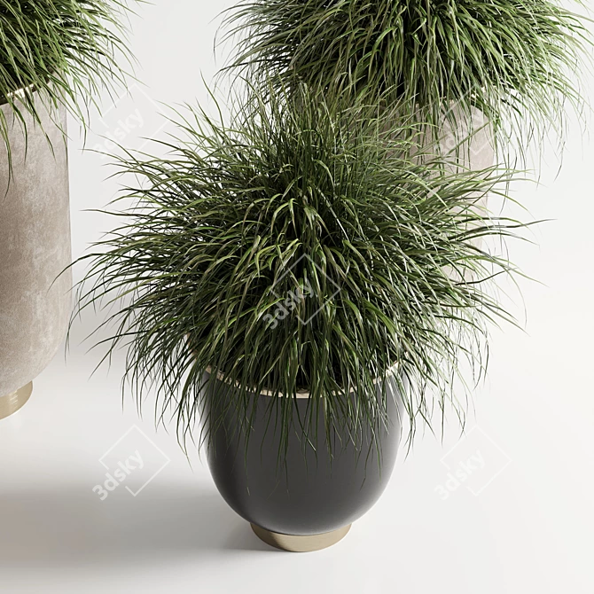 Concrete Vase: Indoor Plant Collection 3D model image 2