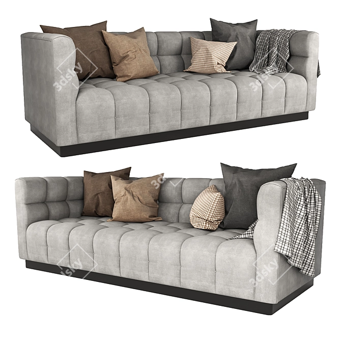 Velvet Delano Sofa: Luxurious Comfort 3D model image 2