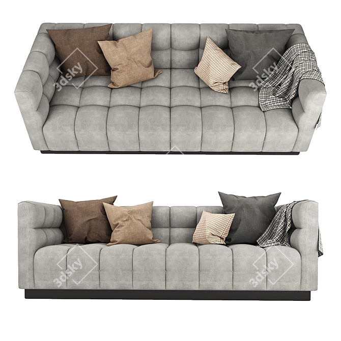 Velvet Delano Sofa: Luxurious Comfort 3D model image 3