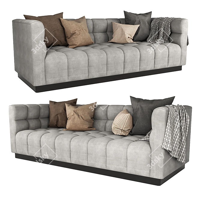 Velvet Delano Sofa: Luxurious Comfort 3D model image 4