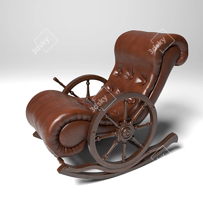 Elegant Millimeters Armchair 3D model image 1