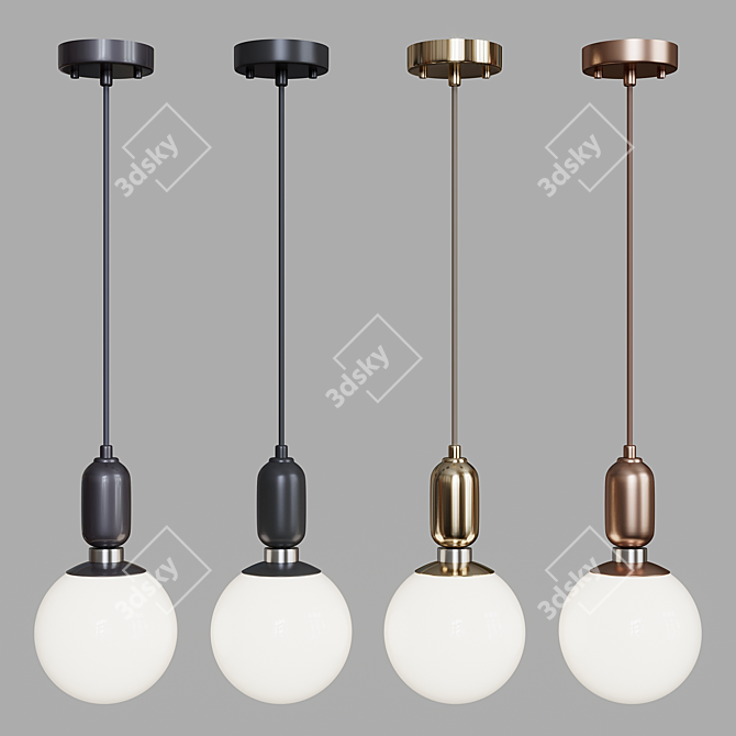 Eurosvet/Strotskis Bubble Pendant Lamp 3D model image 1