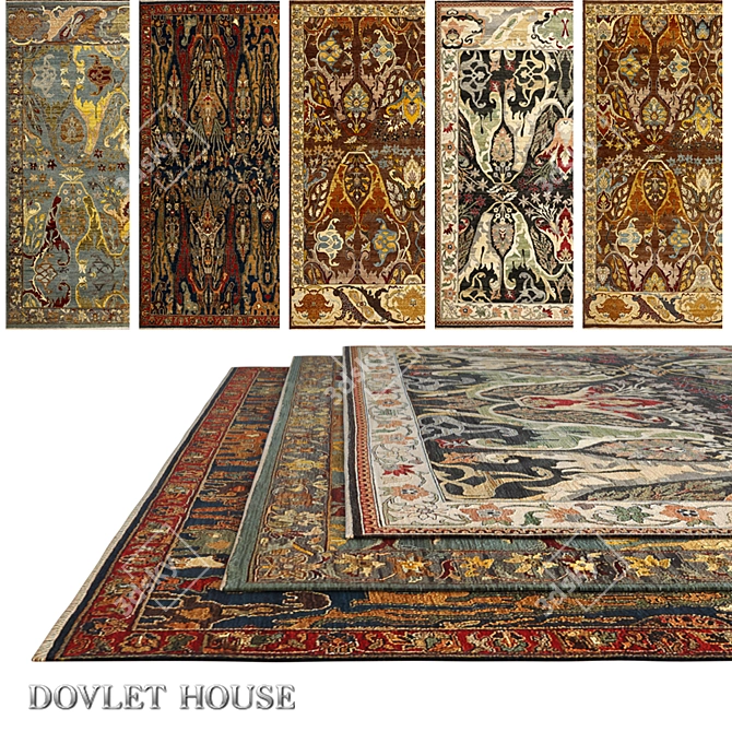 Luxurious Wool Carpets by DOVLET HOUSE 3D model image 2