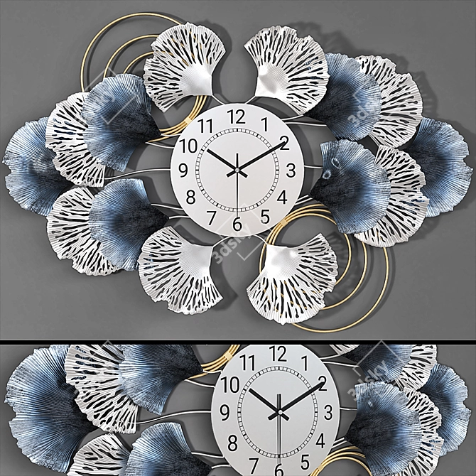 Timeless Elegance: Clock Wall Decor 3D model image 1